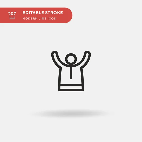 Ícone Vetor Simples Feliz Modelo Design Símbolo Ilustração Para Elemento —  Vetores de Stock