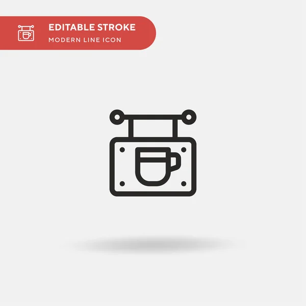 Coffee Shop Simple Vector Icon Illustration Symbol Design Template Web — Stock Vector