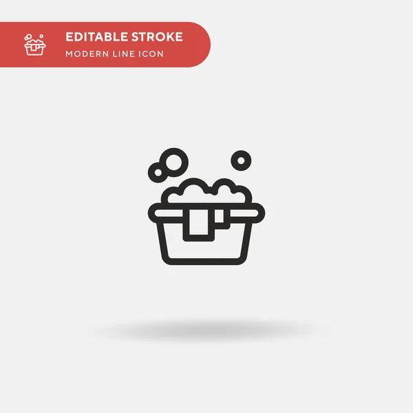 Balde Ícone Vetorial Simples Modelo Design Símbolo Ilustração Para Elemento —  Vetores de Stock