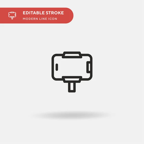 Selfie Stick Eenvoudig Vectoricoon Illustratie Symbool Ontwerp Sjabloon Voor Web — Stockvector