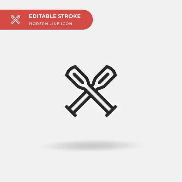 Oars Simple Vector Icon Illustration Symbol Design Template Web Mobile — Stock Vector