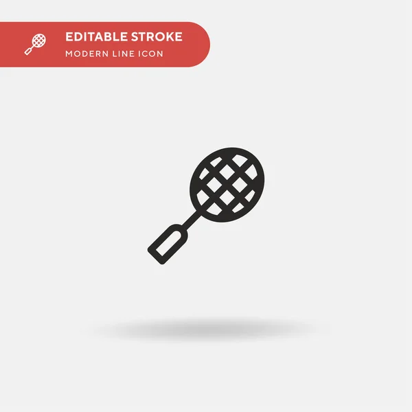 Badminton Eenvoudig Vectoricoon Illustratie Symbool Ontwerp Sjabloon Voor Web Mobiele — Stockvector