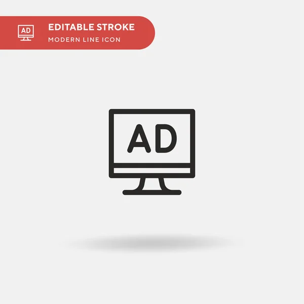 Ads Simple Vector Icon Illustration Symbol Design Template Web Mobile — Stock Vector