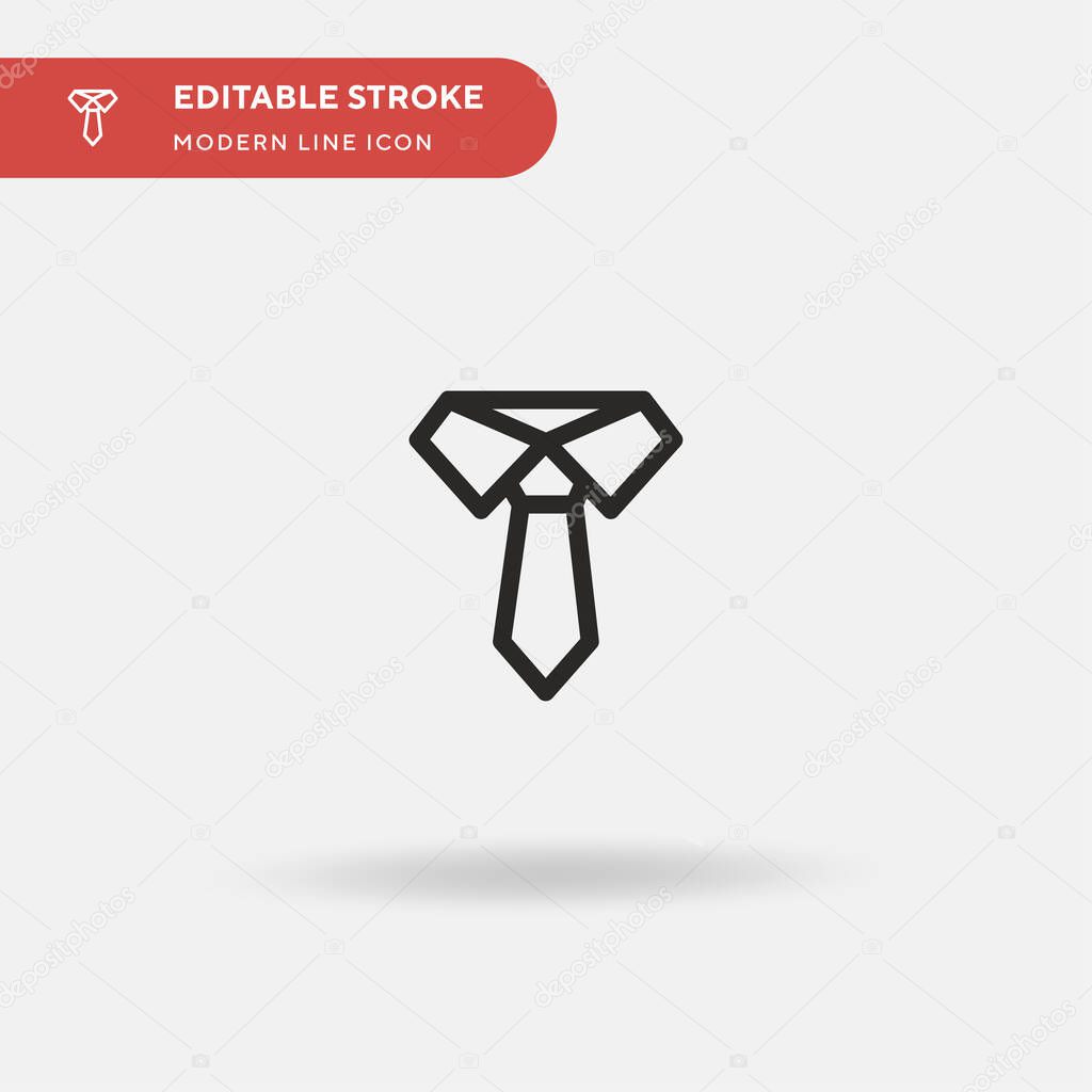 Tie Simple vector icon. Illustration symbol design template for web mobile UI element. Perfect color modern pictogram on editable stroke. Tie icons for your business project