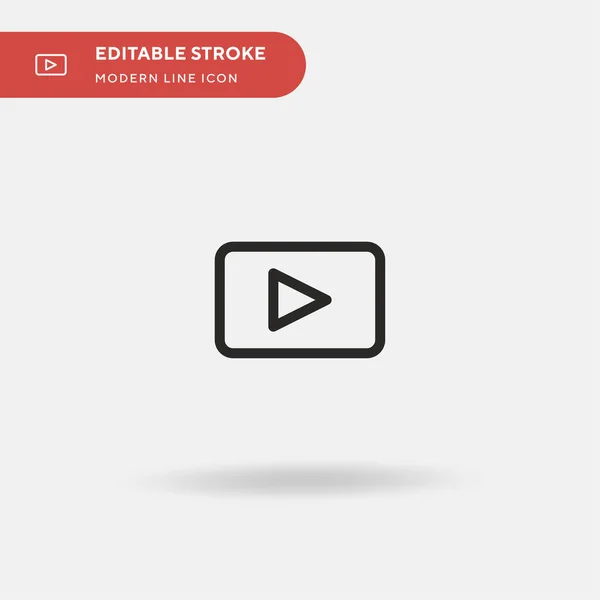 Youtube Icono Vector Simple Plantilla Diseño Símbolo Ilustración Para Elemento — Vector de stock