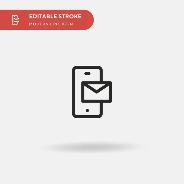 Email Icono Vector Simple Plantilla Diseño Símbolo Ilustración Para Elemento — Vector de stock