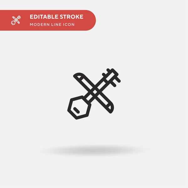 Erhu Einfaches Vektorsymbol Illustration Symbol Design Vorlage Für Web Mobile — Stockvektor