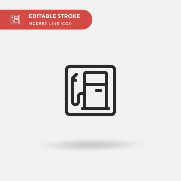 Gas Station Simple Vector Icon Illustration Symbol Design Template Web — Stock Vector