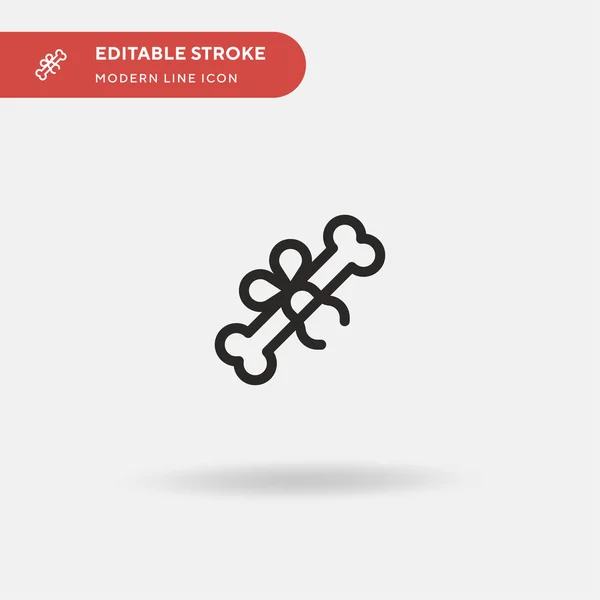 Bone Simple Vector Icon Illustration Symbol Design Template Web Mobile — Stock Vector