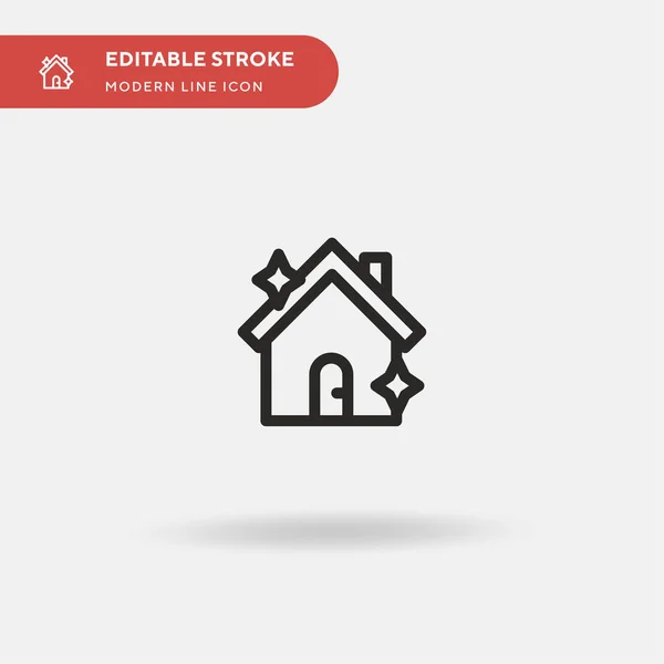 Casa Ícone Vetorial Simples Modelo Design Símbolo Ilustração Para Elemento —  Vetores de Stock