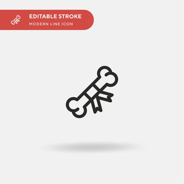 Icona Vettore Bone Simple Illustrazione Modello Design Simbolo Elemento Web — Vettoriale Stock