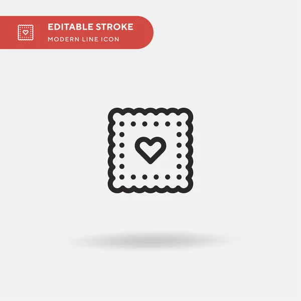 Cuore Semplice Icona Vettoriale Illustrazione Modello Design Simbolo Elemento Web — Vettoriale Stock