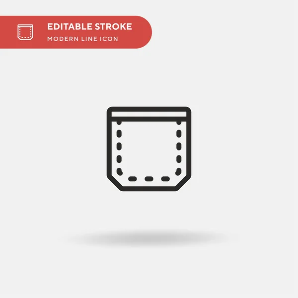Bolso Ícone Vetorial Simples Modelo Design Símbolo Ilustração Para Elemento —  Vetores de Stock