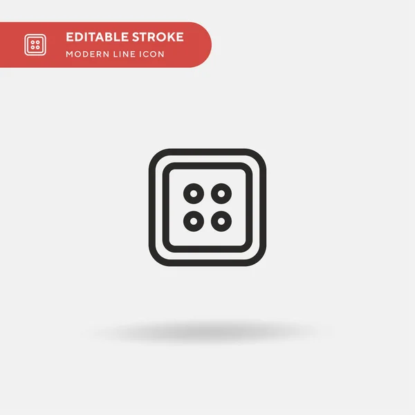 Square Button Simple Vector Icon Illustration Symbol Design Template Web — Stock Vector