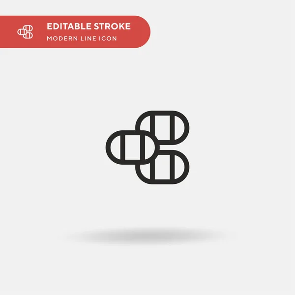 Caramelo Icono Vector Simple Plantilla Diseño Símbolo Ilustración Para Elemento — Vector de stock