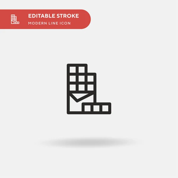 Chocolate Bar Simple Vector Icon Illustration Symbol Design Template Web — Stock Vector