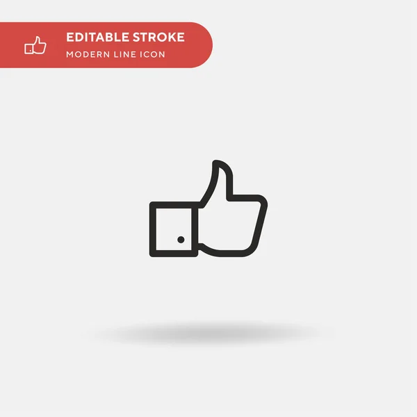 Thumbs Ícone Vetorial Simples Modelo Design Símbolo Ilustração Para Elemento — Vetor de Stock
