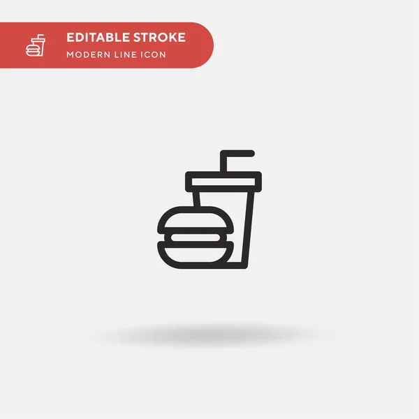 Fast Food Eenvoudig Vectoricoon Illustratie Symbool Ontwerp Sjabloon Voor Web — Stockvector