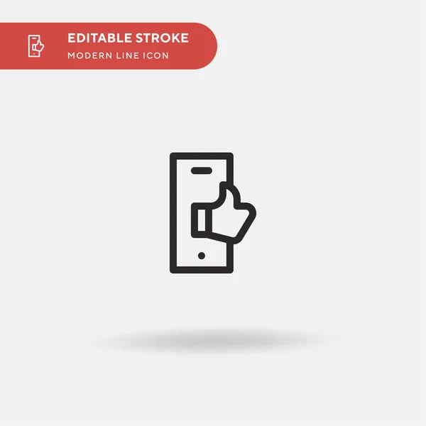 Smartphone Ícone Vetorial Simples Modelo Design Símbolo Ilustração Para Elemento — Vetor de Stock