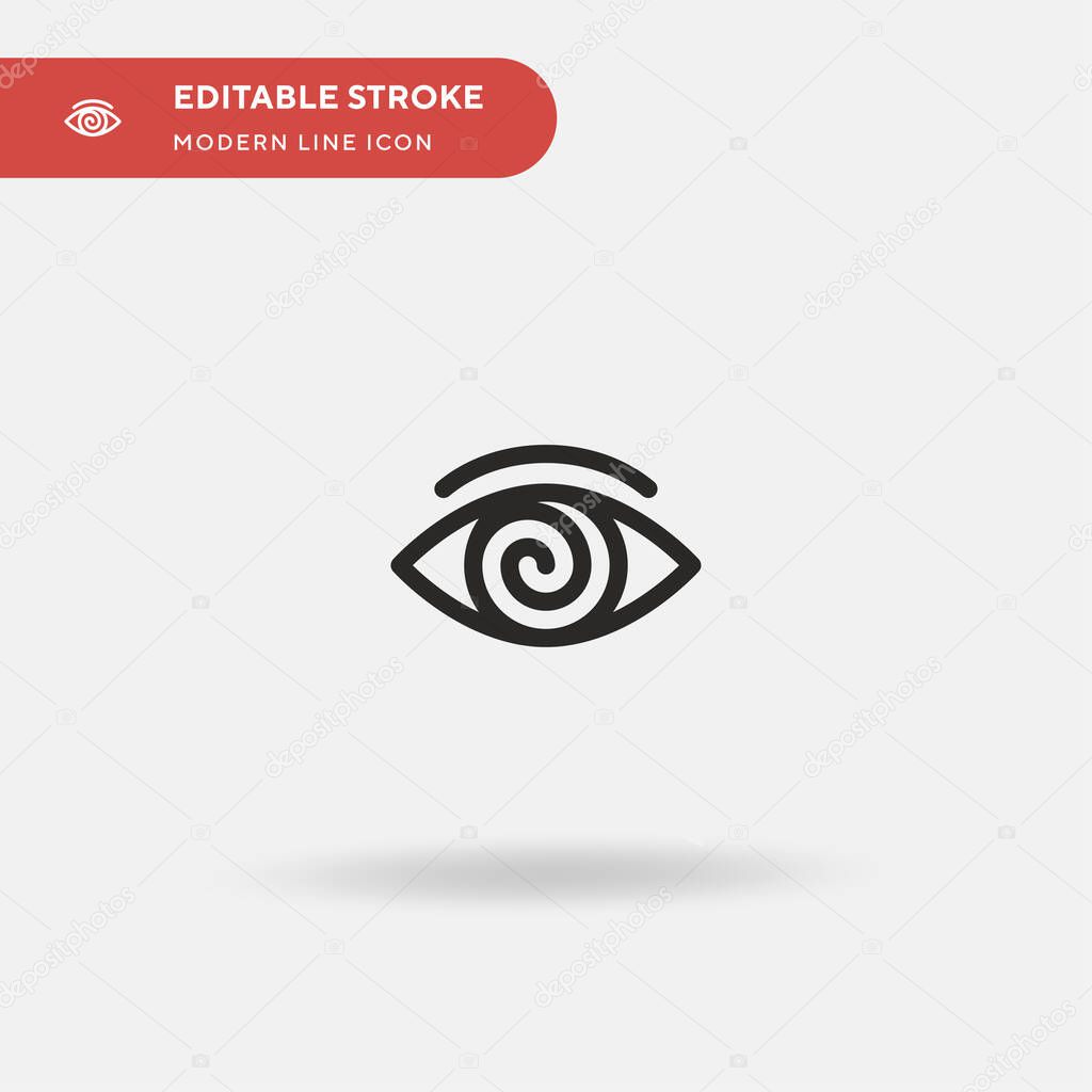 Hypnosis Simple vector icon. Illustration symbol design template for web mobile UI element. Perfect color modern pictogram on editable stroke. Hypnosis icons for your business project