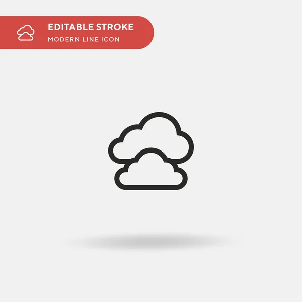 Nuvens Ícone Vetorial Simples Modelo Design Símbolo Ilustração Para Elemento — Vetor de Stock
