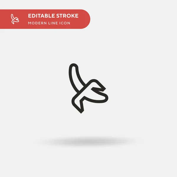 Banane Einfaches Vektor Symbol Illustration Symbol Design Vorlage Für Web — Stockvektor