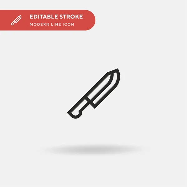 Couteau Icône Vectorielle Simple Modèle Conception Symbole Illustration Pour Élément — Image vectorielle
