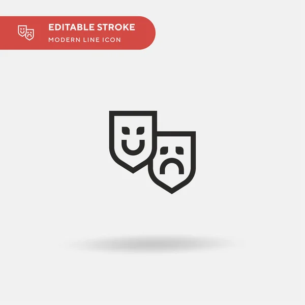 Theater Einfaches Vektor Symbol Illustration Symbol Design Vorlage Für Web — Stockvektor