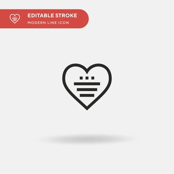 Corazón Icono Vector Simple Plantilla Diseño Símbolo Ilustración Para Elemento — Vector de stock