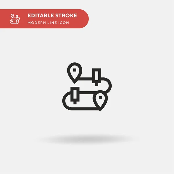 Route Einfaches Vektorsymbol Illustration Symbol Design Vorlage Für Web Mobile — Stockvektor