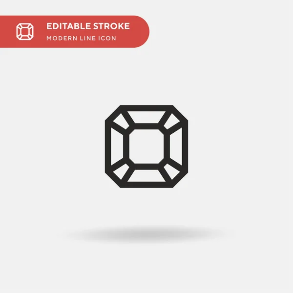 Edelstein Einfaches Vektor Symbol Illustration Symbol Design Vorlage Für Web — Stockvektor