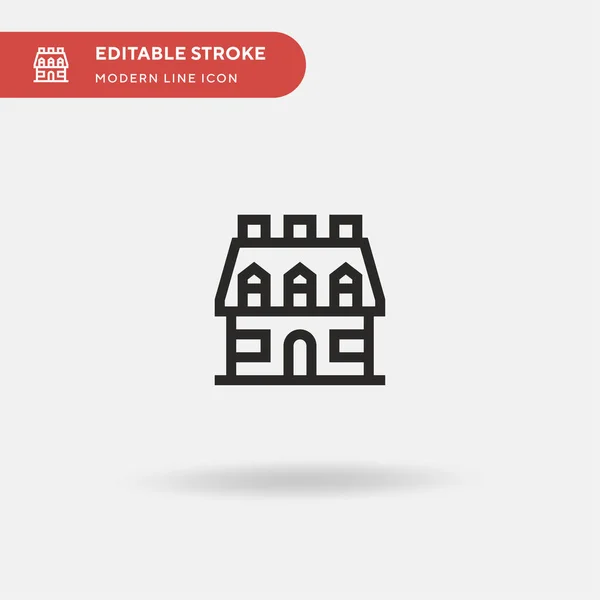 Building Simple Vector Icon Illustration Symbol Design Template Web Mobile — Stock Vector