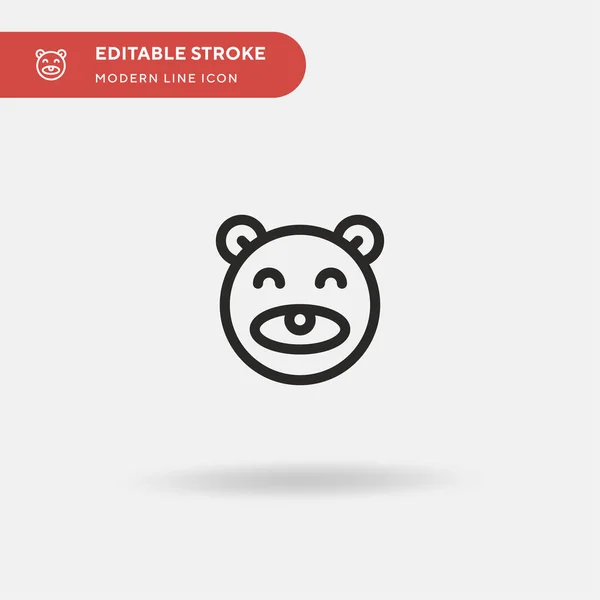 Oso Icono Vector Simple Plantilla Diseño Símbolo Ilustración Para Elemento — Vector de stock