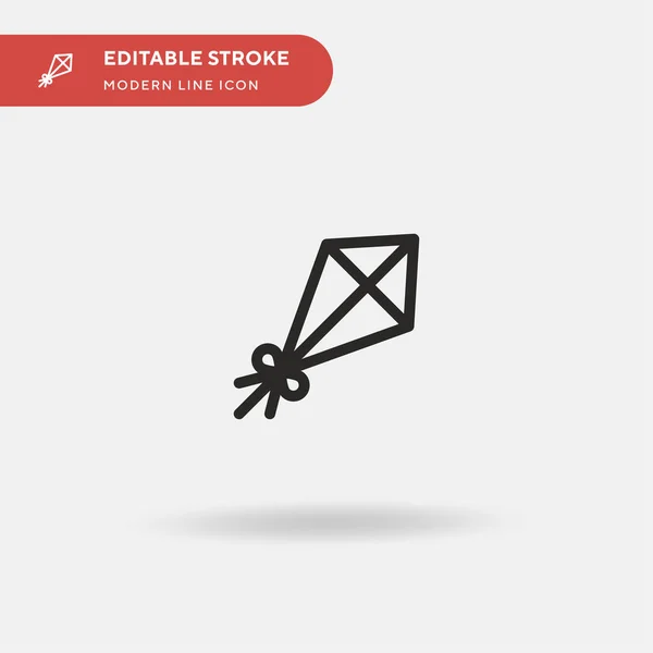Kite Simple Vector Icon Illustration Symbol Design Template Web Mobile — Stock Vector