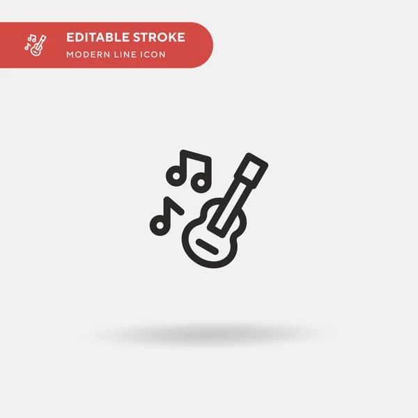 Music Simple Vector Icon Illustration Symbol Design Template Web Mobile — Stock Vector