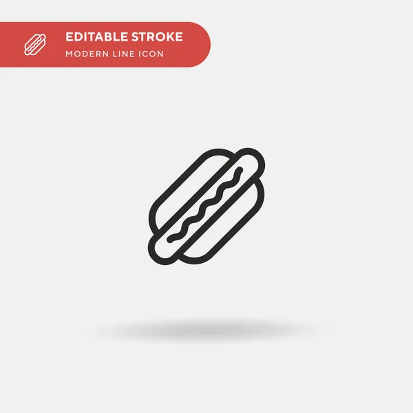 Hotdog Simple Vector Icon Illustration Symbol Design Template Web Mobile — Stock Vector