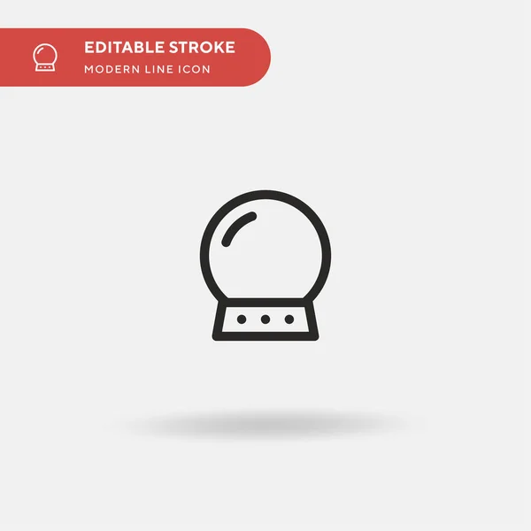 Crystal Ball Simple Vector Icon Illustration Symbol Design Template Web — Stock Vector