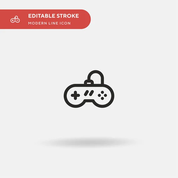 Gamepad Einfaches Vektor Symbol Illustration Symbol Design Vorlage Für Web — Stockvektor