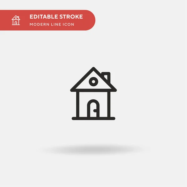 House Egyszerű Vektor Ikon Illusztráció Szimbólum Design Sablon Web Mobil — Stock Vector