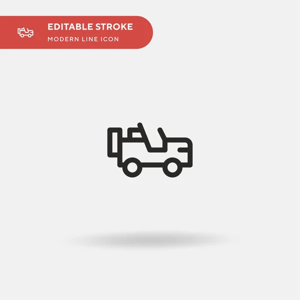 Jeep Icono Vector Simple Plantilla Diseño Símbolo Ilustración Para Elemento — Vector de stock