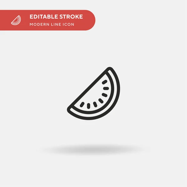 Wassermelone Einfaches Vektorsymbol Illustration Symbol Design Vorlage Für Web Mobile — Stockvektor