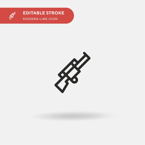 Gewehr Einfaches Vektor Symbol Illustration Symbol Design Vorlage Für Web — Stockvektor