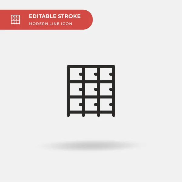 Schließfächer Einfaches Vektor Symbol Illustration Symbol Design Vorlage Für Web — Stockvektor