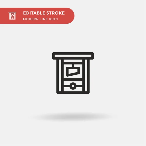 Guillotine Simple Vector Icon Illustration Symbol Design Template Web Mobile — Stock Vector