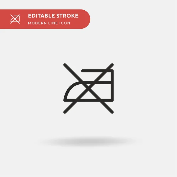 Ingen Iron Simple Vektor Ikon Illustration Symbol Design Mall För — Stock vektor