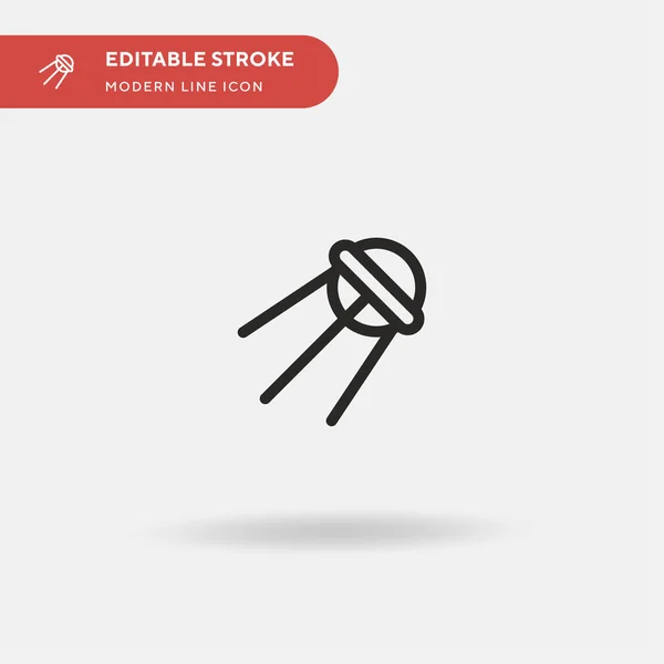 Sputnik Simple Vector Icon Illustration Symbol Design Template Web Mobile — Stock Vector