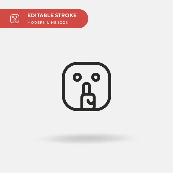 Silence Simple Vector Icon Illustration Symbol Design Template Web Mobile — Stock Vector