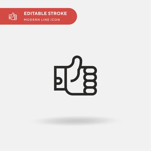 Thumb Ícone Vetorial Simples Modelo Design Símbolo Ilustração Para Elemento — Vetor de Stock