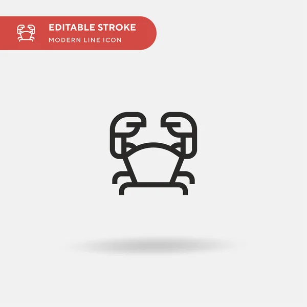 Krabba Enkel Vektorikon Illustration Symbol Design Mall För Webb Mobil — Stock vektor