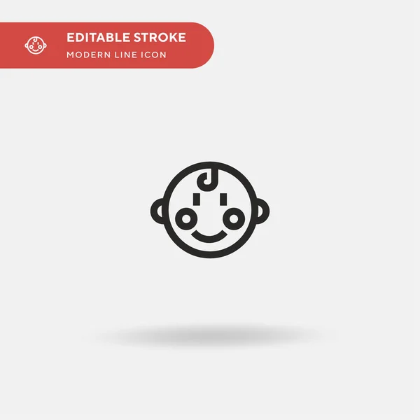 Baby Simple Vector Icon Illustration Symbol Design Template Web Mobile — Stock Vector